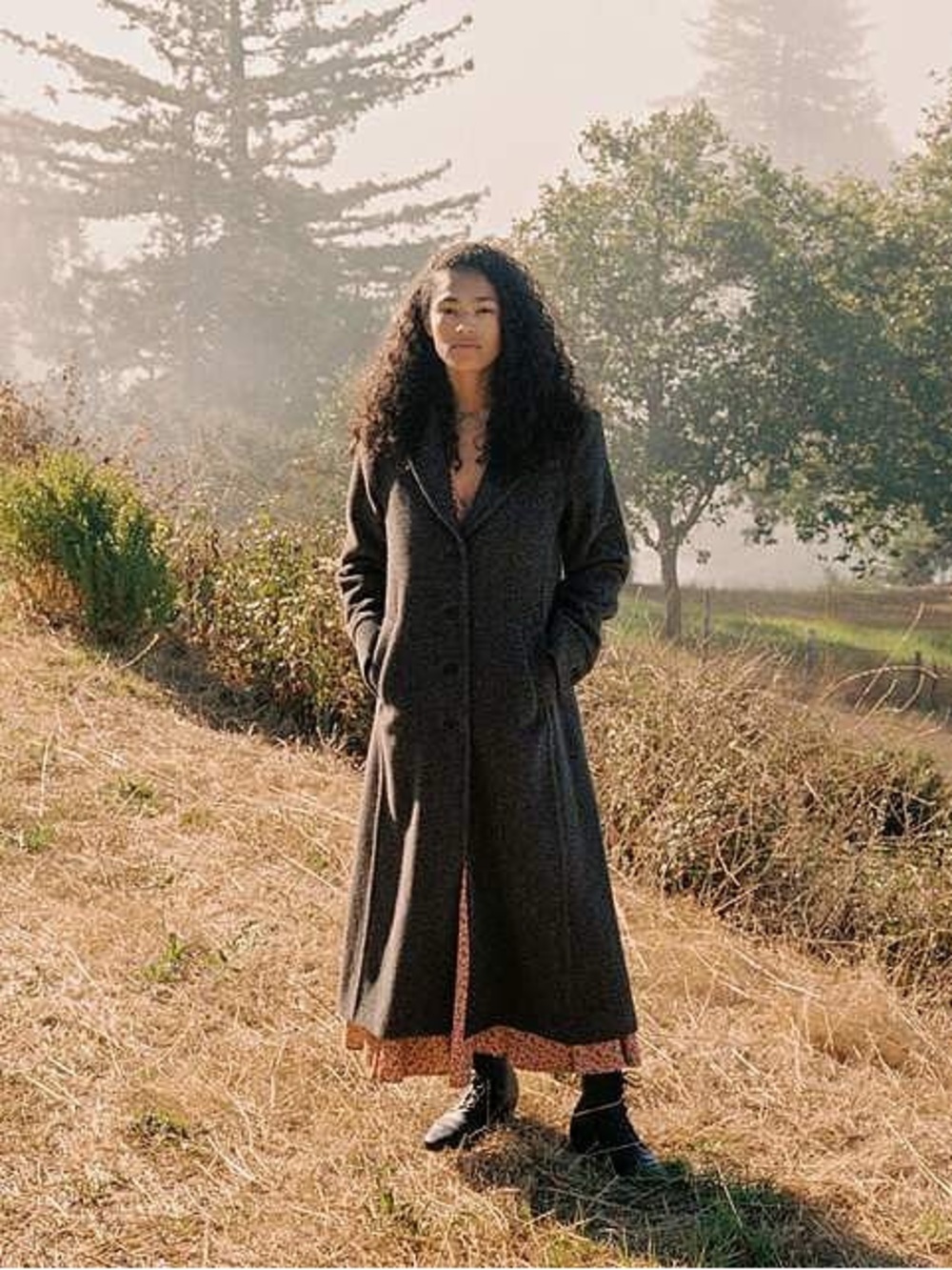 Christy Dawn Vera Coat - Shadow Stripe size M